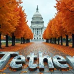 An image of the US Capitol Building with Tether logo