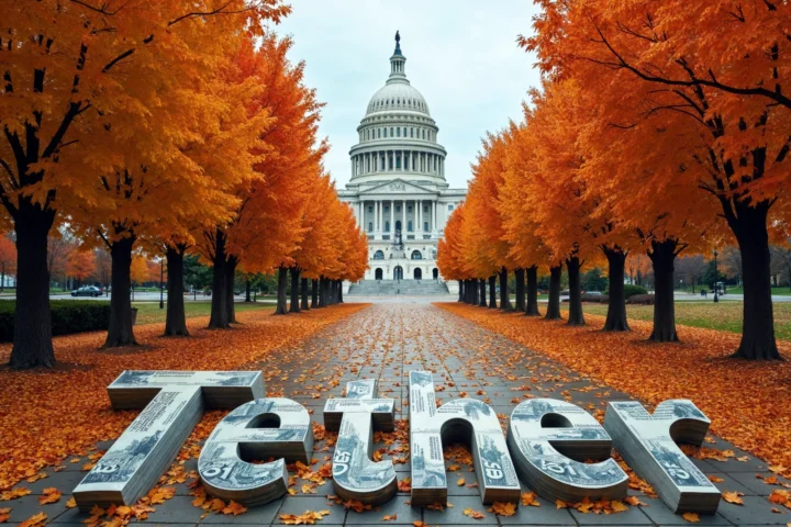 An image of the US Capitol Building with Tether logo