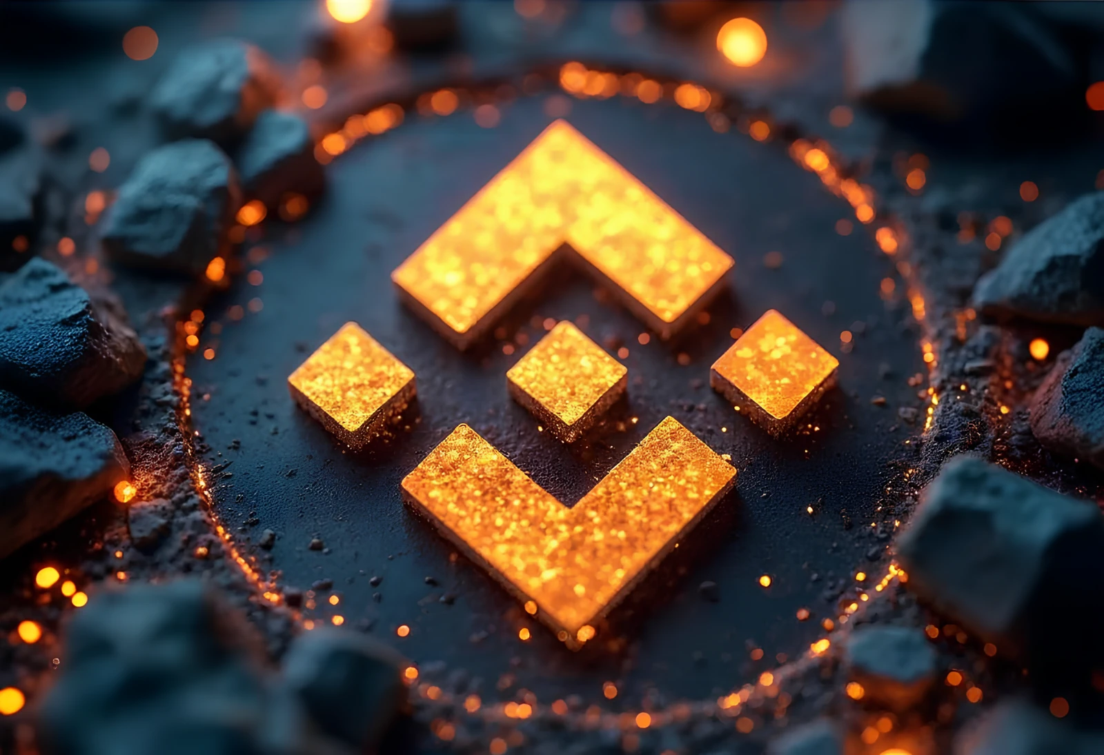 Binance logo with a "reset" theme, representing Binance CEO Richard Teng commitment to rebuilding trust and starting anew.