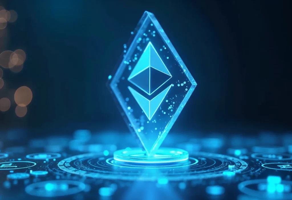 Image of a trophy with Ethereum's logo